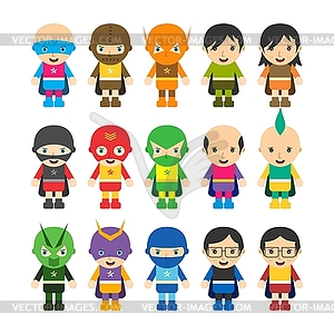 Superhero cartoon character - vector clip art