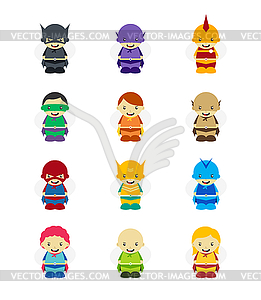 Superhero cartoon character - royalty-free vector clipart