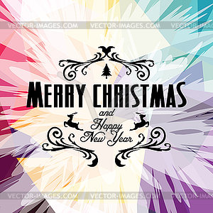 Wish you merry christmas colorful - vector image