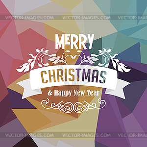 Wish you merry christmas colorful - vector image