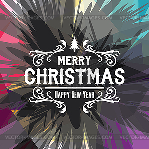 Wish you merry christmas colorful - royalty-free vector image