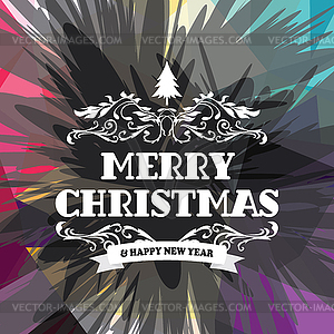 Wish you merry christmas colorful - vector image