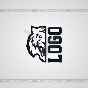 Wild tiger logotype theme - vector image