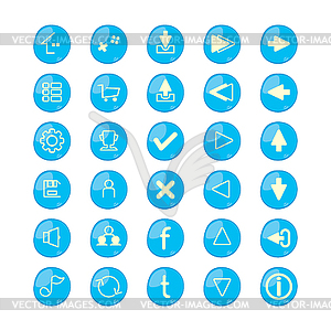 Flat icon set - vector clipart