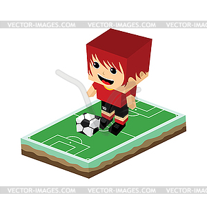 Cartoon soccer player - vector clipart