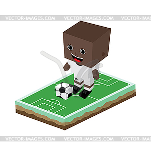 Cartoon soccer player - vector image