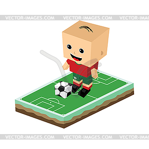 Cartoon soccer player - vector image