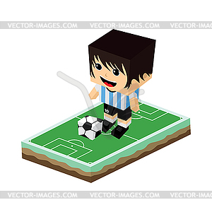 Cartoon soccer player - vector clip art