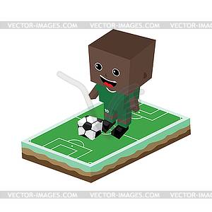 Cartoon soccer player - vector clipart