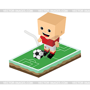 Cartoon soccer player - vector clipart