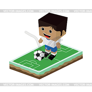 Cartoon soccer player - vector image