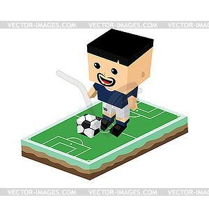 Cartoon soccer player - vector image