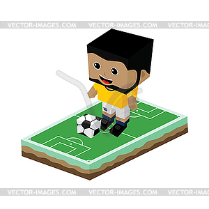 Cartoon soccer player - vector image