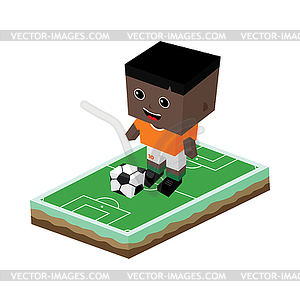 Cartoon soccer player - vector clipart