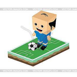 Cartoon soccer player - vector image