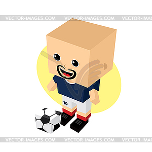 Cartoon soccer player - vector clip art