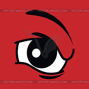 Angry eye - vector image