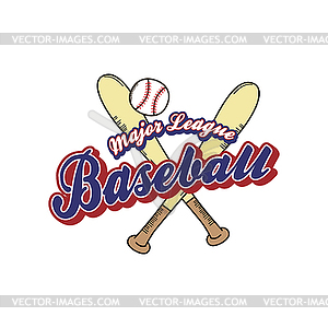 Бейсбольная лига спорт тема - цветной векторный клипарт