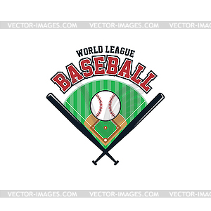 Baseball league theme - vector clipart