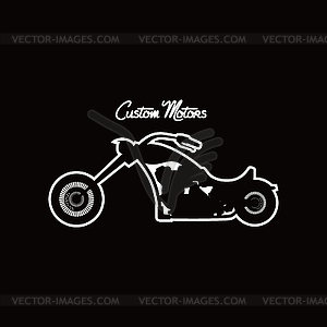 Кастом чоппер мотоцикл - изображение в формате EPS