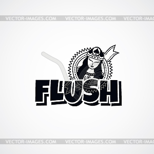Poker theme winning card - vector image