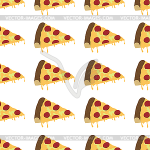 Italian pizza slice pattern seamless - vector clipart