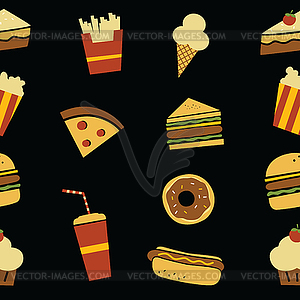 Hamburger art pattern - vector clipart