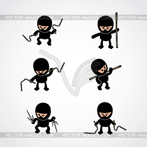 Ninja boy cartoon - vector clipart