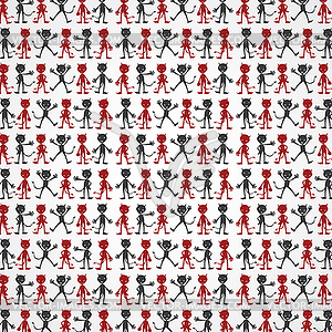Evil devil silhouette theme - vector image