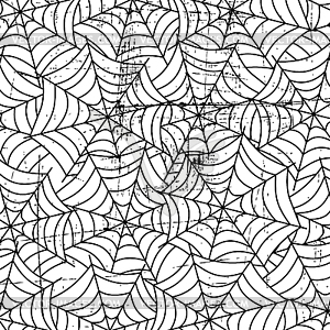 Spider web art - white & black vector clipart