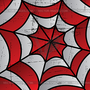 Colorful spider web art - vector image