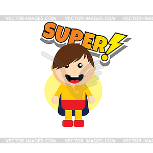 Flat style superhero character - vector clipart