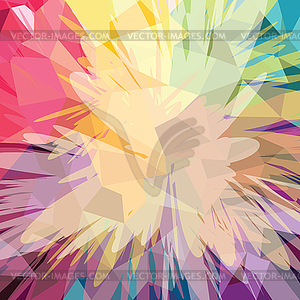 Abstract colorful triangle geometrical background - vector image