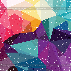 Abstract colorful triangle geometrical background - royalty-free vector image