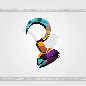 Abstract hook colorful triangle geometrical pirate - vector image