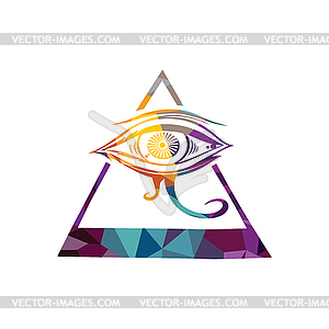 Абстрактный красочный треугольник геометрический глаз - клипарт в векторе / векторное изображение