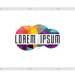 Abstract colorful triangle geometrical logo logotyp - vector clipart