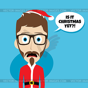 Santa claus christmas skinny dad - vector clipart