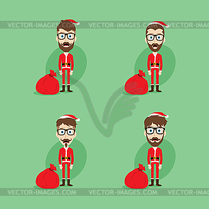 Santa claus christmas skinny dad - royalty-free vector image