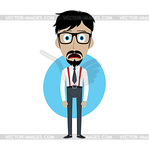 Businessman office guy funny cartoon character - vector image