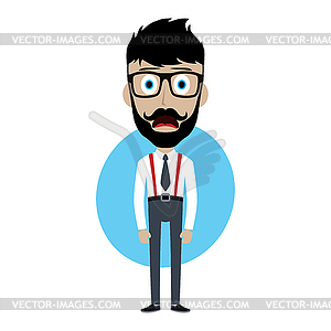 Businessman office guy funny cartoon character - vector image