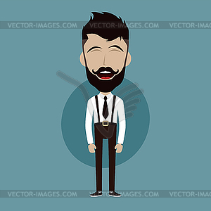 Businessman office guy funny cartoon character - vector image