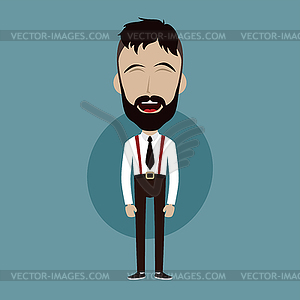 Businessman office guy funny cartoon character - vector image