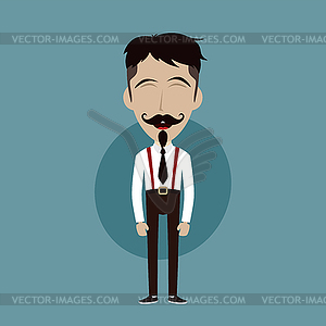 Businessman office guy funny cartoon character - vector clipart