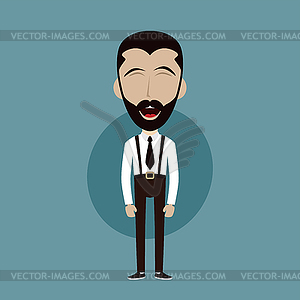 Businessman office guy funny cartoon character - vector image