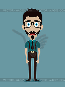 Businessman office guy funny cartoon character - vector image