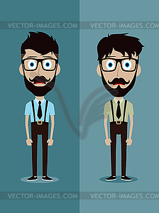 Businessman office guy funny cartoon character - vector image