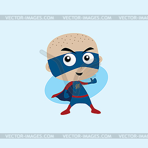 Adorable and amazing cartoon superhero in classic - vector clipart