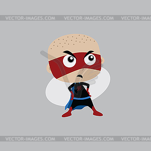 Adorable and amazing cartoon superhero in classic - vector clipart / vector image