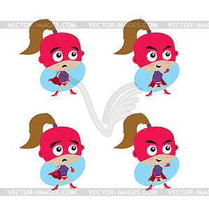 Adorable and amazing cartoon superhero in classic - vector EPS clipart